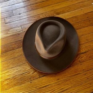 GIGI PIP MONROE RANCHER FEDORA HAT COLOR: BROWN SIZE M/L 59 NWT